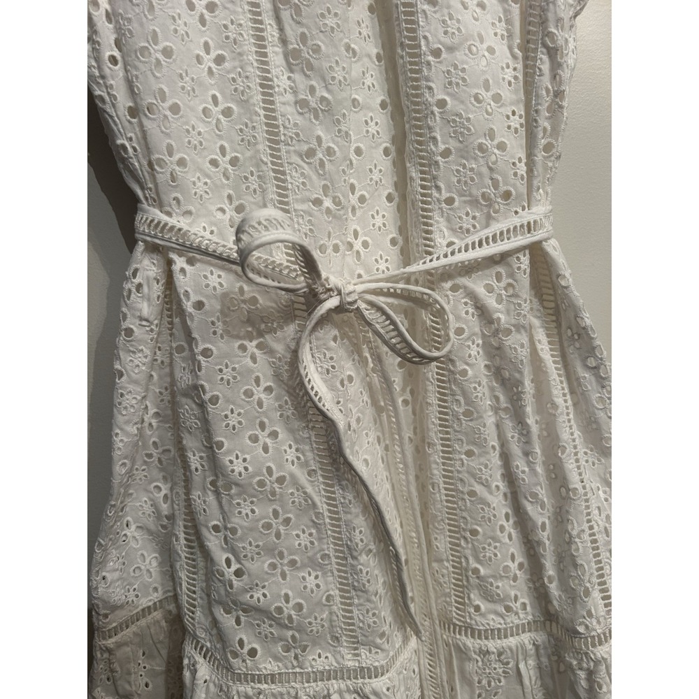 Kavari AU Women's Cotton White Eyelet Dress Size Medium - Picture 3 of 14